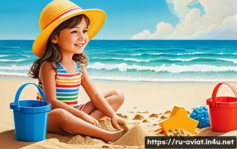 민간항공기와 군용기 차이점 - **Prompt:** A young girl (approximately 7 years old) wearing a colorful, frilly swimsuit and a sunha...