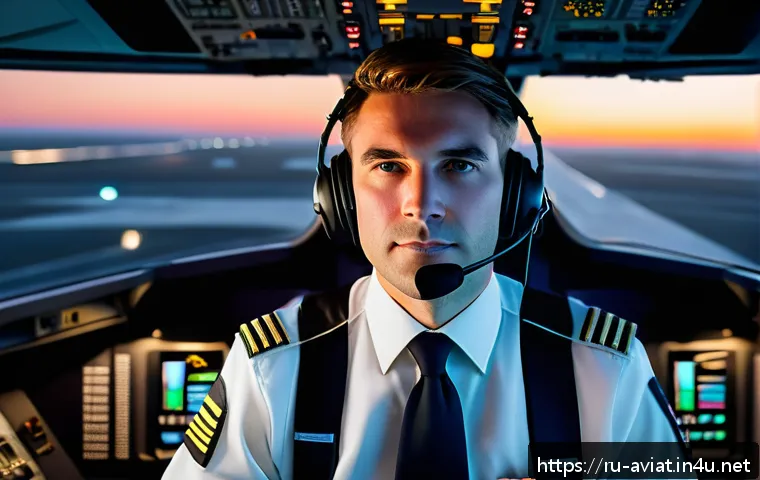 유럽항공안전청 EASA 자격요건 - A professional European pilot in a modern flight simulator cabin, wearing a complete pilot uniform w...