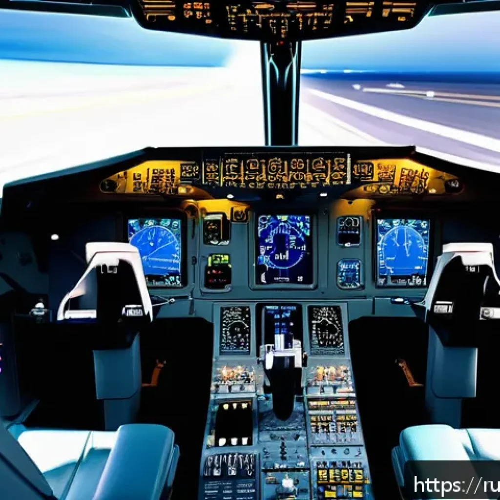 비행 중 엔진 고장 대응법 - A highly detailed cockpit interior of a modern commercial aircraft during an engine failure emergenc...
