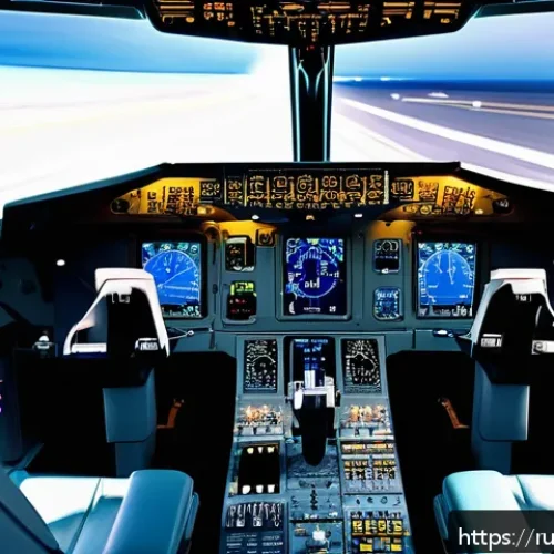 비행 중 엔진 고장 대응법 - A highly detailed cockpit interior of a modern commercial aircraft during an engine failure emergenc...